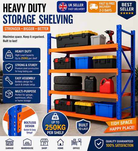 Heavy duty metal shelving - heavy, unit