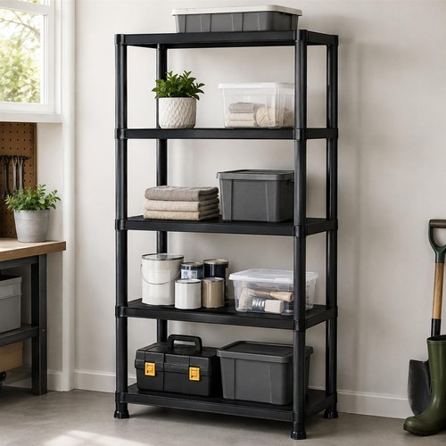 Tier black plastic shelving - tier,