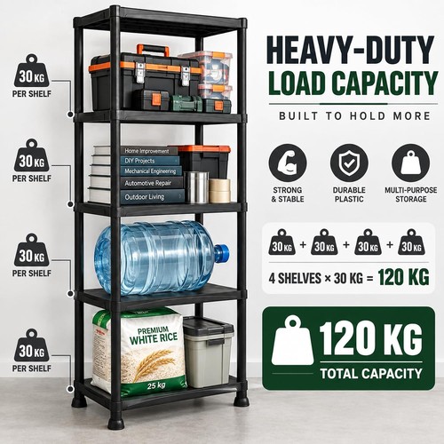 Tier plastic shelving unit - tier,