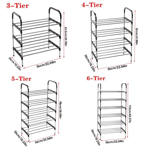 Tier metal shelving - 3/4/5/6,